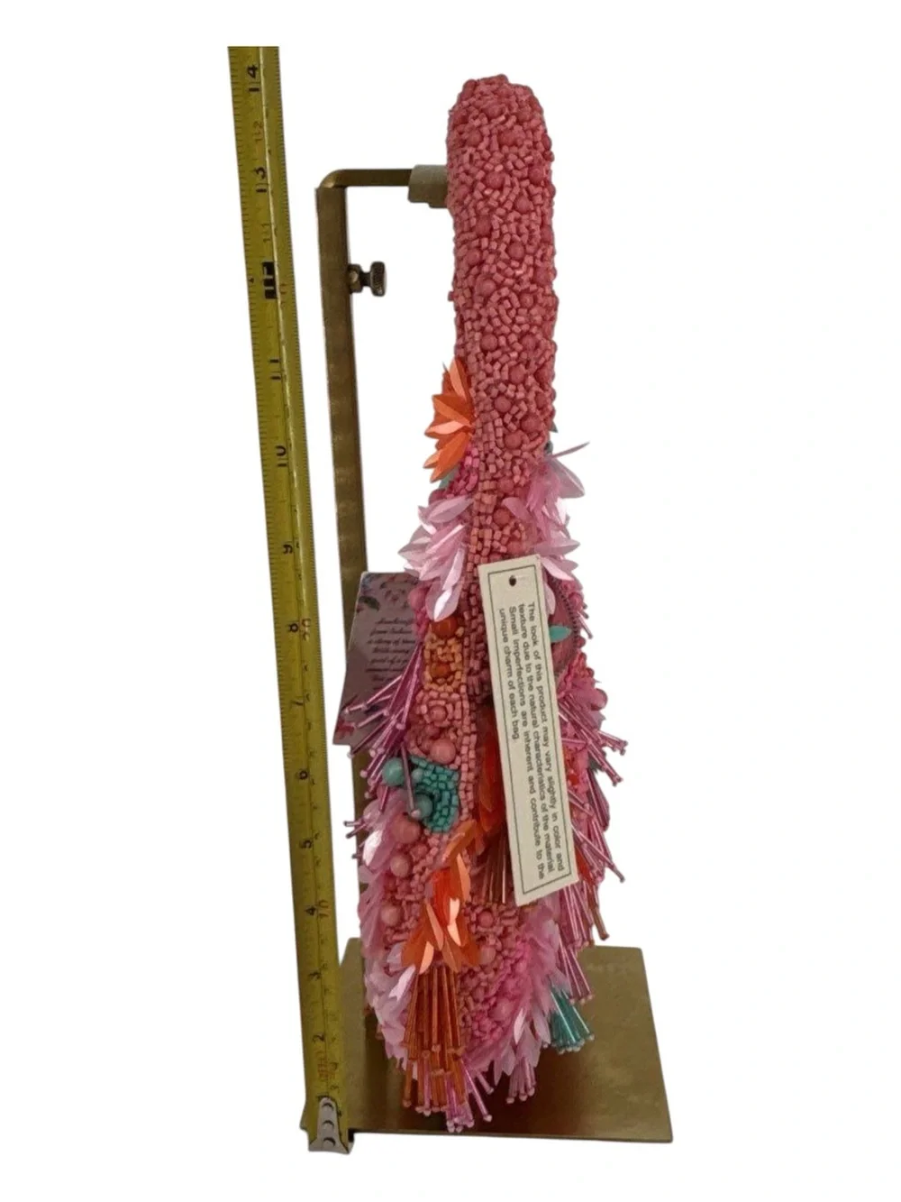 Handcrafted beaded shoulder moon bag made in India